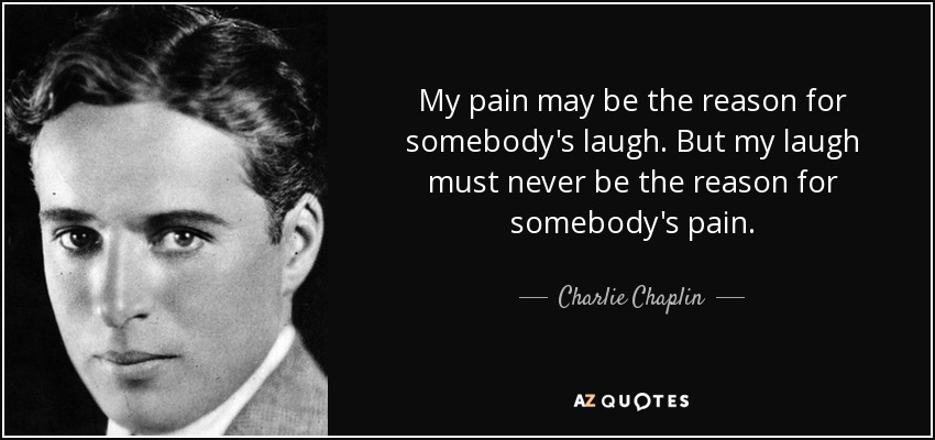 Charlie Chaplin Quote on Laugh